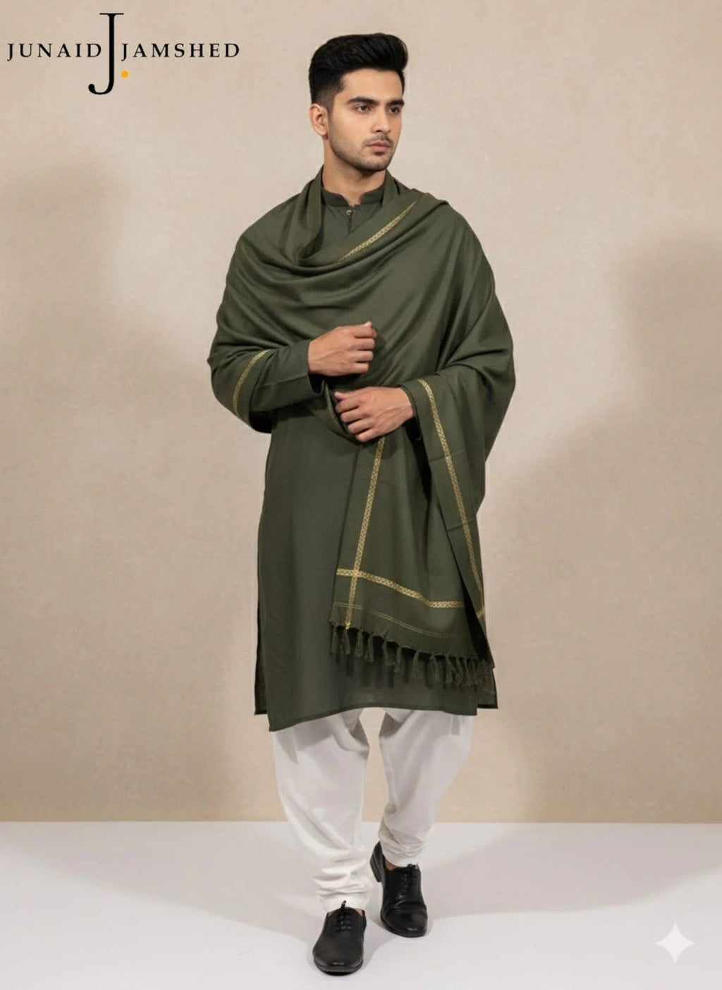 J. BY JUNAID JAMSHED MEN's-Shawl  (black)