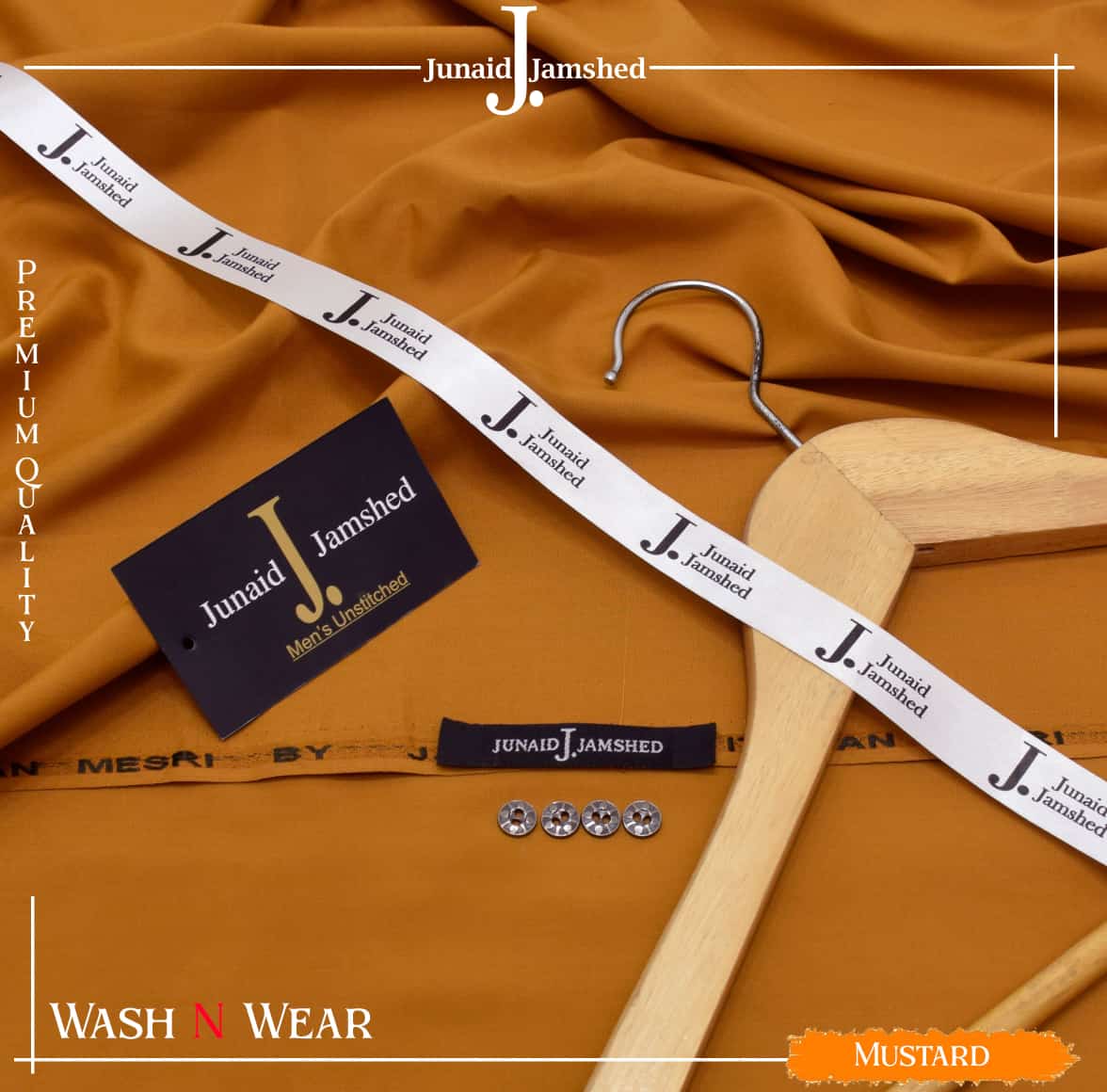J. BY JUNAID JAMSHED MEN'S MUSTARD M-54