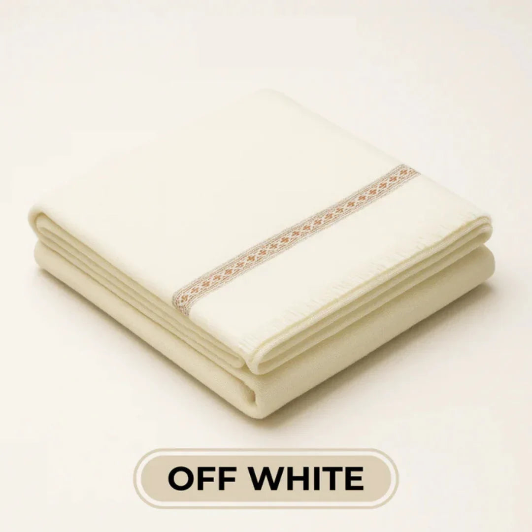 J. BY JUNAID JAMSHED MEN's-Shawl OFF WHITE